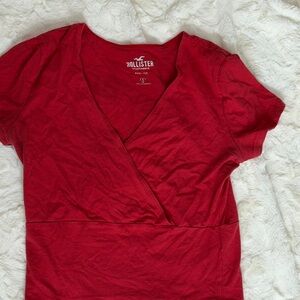Hollister Women's Scarlet Wrap Top